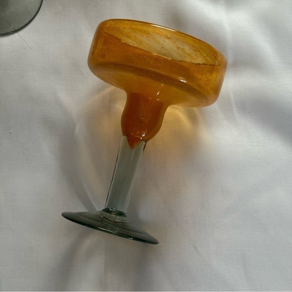 Margarita Hand Blown Mexican Glass Summer Glasses - Picture 2 of 6